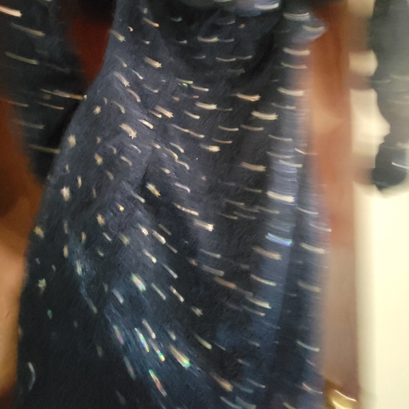 Blue sheer festive dress - Picture 2 of 3